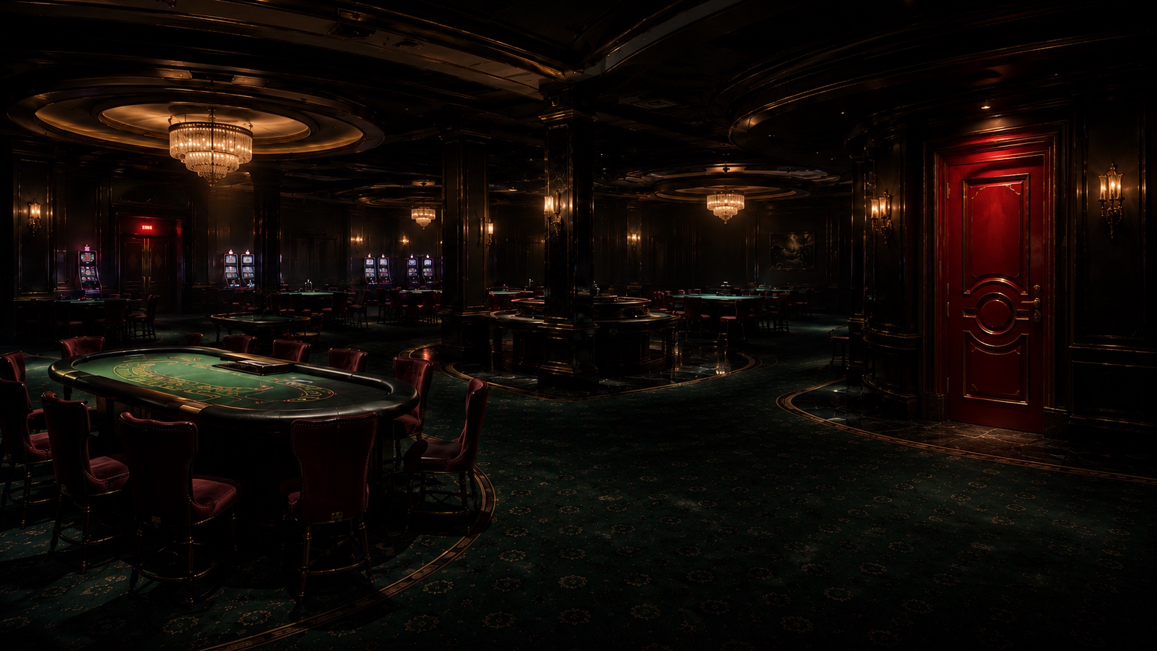De casinovloer van Lucky Sevens