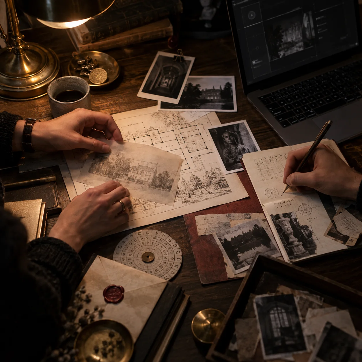 Twee makers bouwen samen aan een verhaalgedreven puzzel
